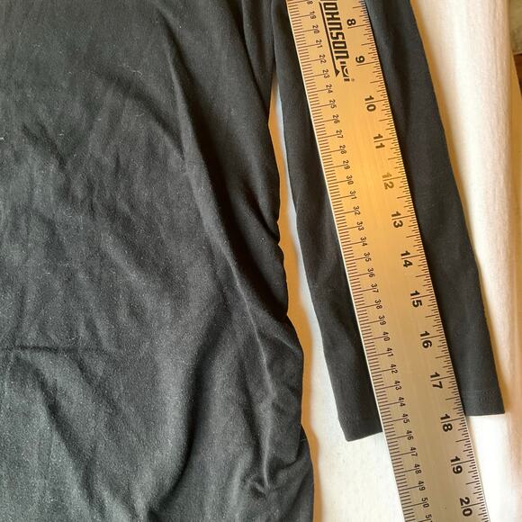 Isabel Maternity Women Midi Dress size XS Stretchy 3/4 Sleeve Solid Black - Picture 5 of 10